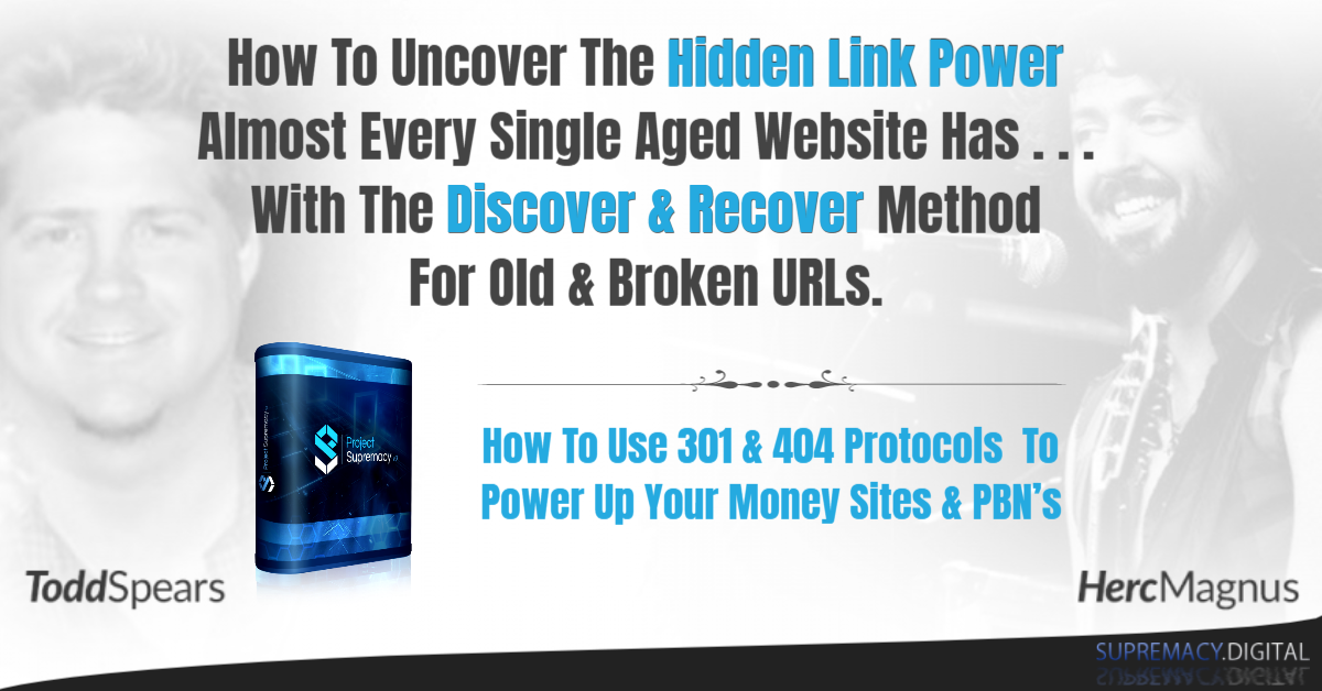 How To Use 301 & 404 Protocols  To Power Up Your Money Sites & PBN’s